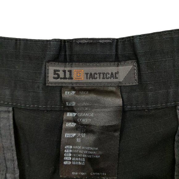 5.11 Tactical Cargo Pants Mens Large Black Tapered Wide Leg Hunting Utility Work - Picture 10 of 10